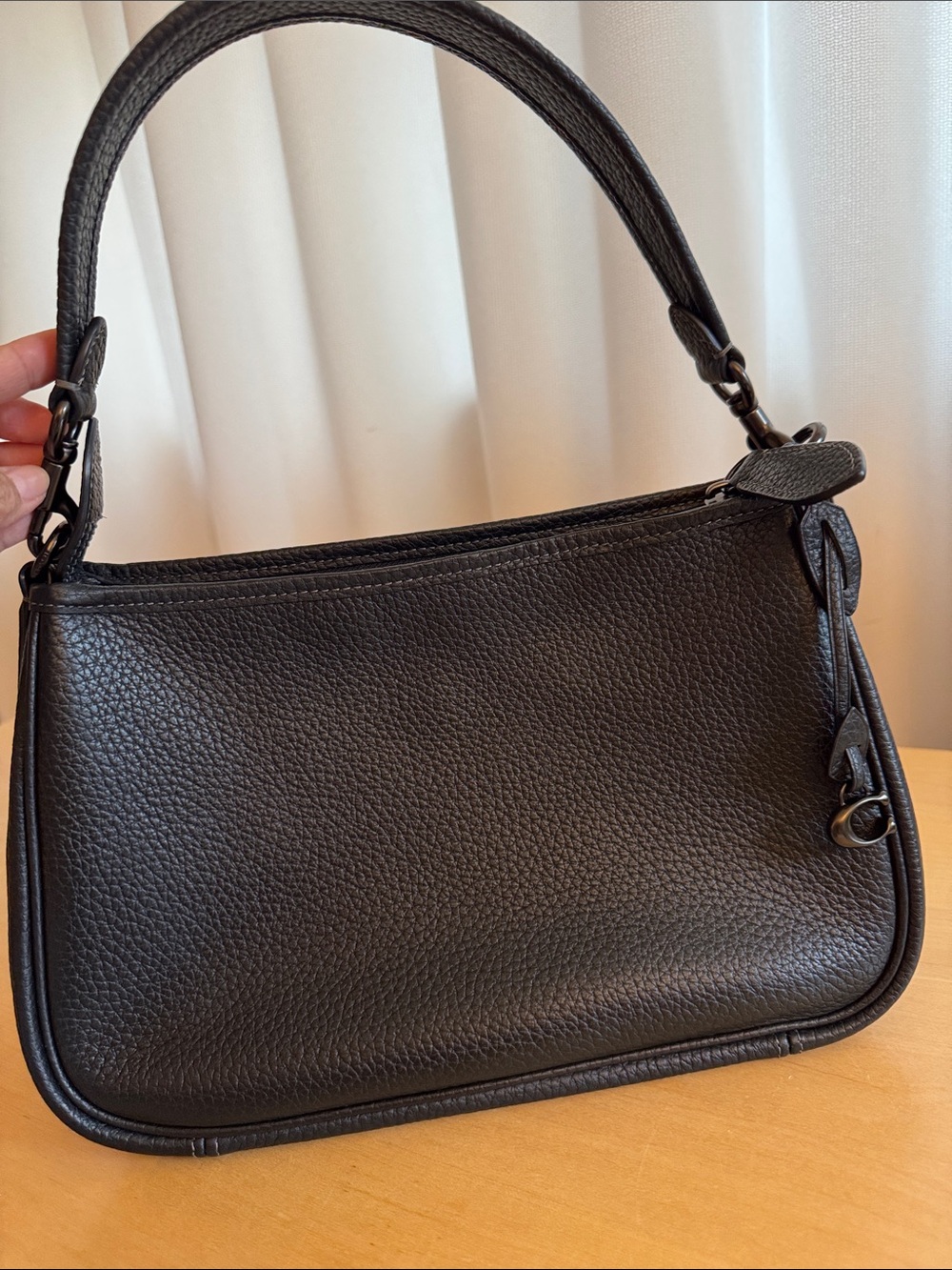 Coach Cary Bag - Black Pebbled Leather with 2 Strap Options
